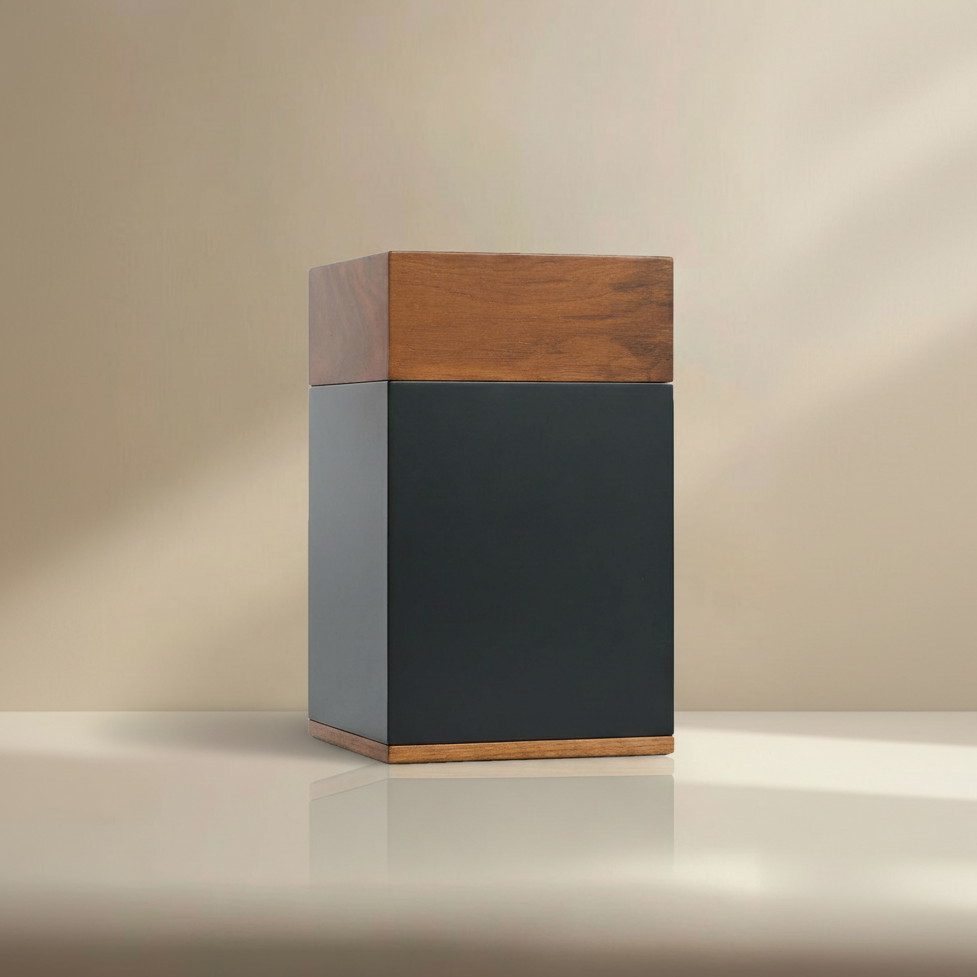 Modern Cremation Urn for Ashes - Velvet Silence