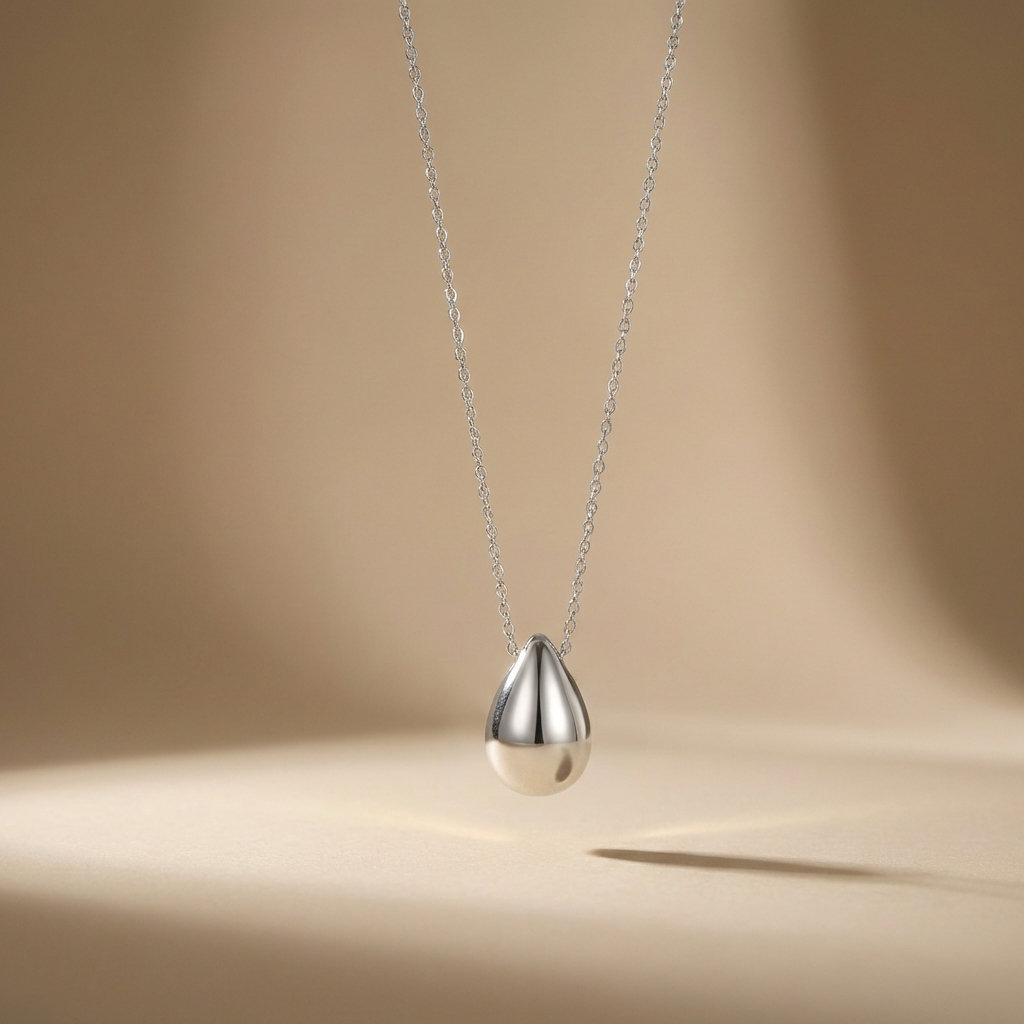 Stainless Steel Keepsake Necklace for Ashes - Eternal Teardrop